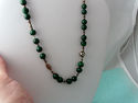 TIFFANY & Co Green Malachite & Sterling Silver Bea