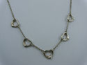 Tiffany & Co. 5 Open Heart Hearts Necklace- Sterli