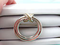 TIFFANY & Co. Sterling Silver Circle with Gold Sig