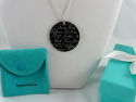 TIFFANY & Co. Onyx 'Notes' LG Round Pendant Sterli