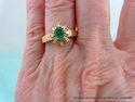 Estate Natural Emerald & Diamond Princess Engageme