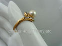 Estate 7.5 mm Natural Pearl & Earth Mined Diamonds
