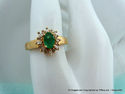 Estate Natural Emerald & Diamond Princess Engageme