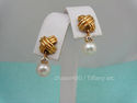 Tiffany &Co 18K/750 Gold Diamond & Pearl Signature