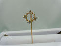 Diamond Lapel Brooch Hat Tie Stick Pin 14K Solid Y