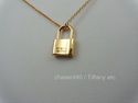 TIFFANY & Co. 18K Gold Mini 1837 Lock Charm Pendan