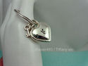 TIFFANY Heart Padlock & Key Charm Sterling Silver 
