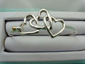 TIFFANY & Co 3 Hearts Gold & Sterling Silver Bangl