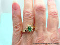 Estate Natural Emerald & Diamond Princess Engageme