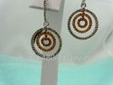 Mixed 14K Solid Gold Diamond Earrings - Pierced St