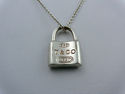 TIFFANY & Co. 1837 Lock Pendant Charm Necklace Ste