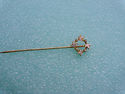 Diamond Lapel Brooch Hat Tie Stick Pin 14K Solid Y