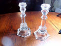 Tiffany & Co. Clear Crystal Plymouth Candlesticks 