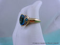 Genuine Blue Topaz Solitaire 3+cts. Yellow Gold Ov