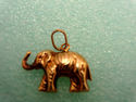  14K Real Yellow Gold Lucky Elephant Pendant Charm