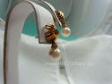 Tiffany &Co 18K/750 Gold Diamond & Pearl Signature