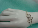 TIFFANY & Co 3 Hearts Gold & Sterling Silver Bangl