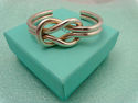 TIFFANY & Co. Knot Cuff Bangle Bracelet Sterling S