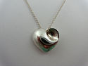 TIFFANY & Co. Folded Heart Necklace Sterling Silve