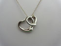 TIFFANY & Co Peretti Double Two 2 Open Heart Penda