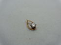14K Solid Yellow Gold Diamond Solitaire Pendant G-