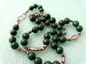 TIFFANY & Co Green Malachite & Sterling Silver Bea
