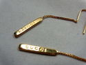  Gucci Lariat 18K 750 Yellow Gold MINT Earrings, B