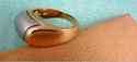 Authentic BULGARI 18K Gold Hematite Tronchetto Rin