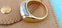 Authentic BULGARI 18K Gold Hematite Tronchetto Rin