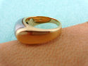 Authentic BULGARI 18K Gold Hematite Tronchetto Rin