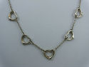 Tiffany & Co. 5 Open Heart Hearts Necklace- Sterli