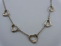 Tiffany & Co. 5 Open Heart Hearts Necklace- Sterli
