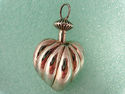 Beautiful Fluted Heart Shape Perfume Bottle Pendan