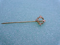 Diamond Lapel Brooch Hat Tie Stick Pin 14K Solid Y