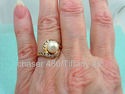 Estate 7.5 mm Natural Pearl & Earth Mined Diamonds