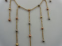 14K Solid Yellow, Rose, White Gold Necklace Facete