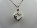 TIFFANY & Co Atlas Cube Necklace Sterling Silver C