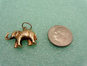  14K Real Yellow Gold Lucky Elephant Pendant Charm