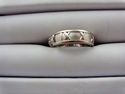TIFFANY & Co Atlas Ring w/ 3 Stone Diamond 18k Whi