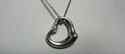 TIFFANY & Co. Open Heart 2 DIAMOND Pendant Necklac