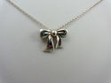 TIFFANY & Co Famous Bow Sterling Silver Pendant Ne