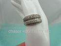 3 Diamond Pave Eternity Band Rings, Solid 14K Whit