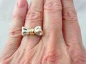 TIFFANY & Co. 18K Gold & Sterling Silver Bow Ring 