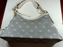 Dooney & Bourke Black & Cream Signature Canvass & 