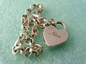 Lock Charm Bracelet w/ Naughty/Nice Sterling Silve