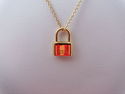 TIFFANY & Co. 18K Gold Mini 1837 Lock Charm Pendan