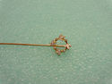 Diamond Lapel Brooch Hat Tie Stick Pin 14K Solid Y