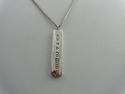 TIFFANY & Co. 1837 Silver Ingot Bar Pendant Snake 