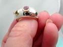 TIFFANY Multi Gem Etoile 18K Gold 925 Tourmaline S
