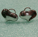 ANGELA CUMMINGS Wide 3D Heart Earrings -RARE 80's-